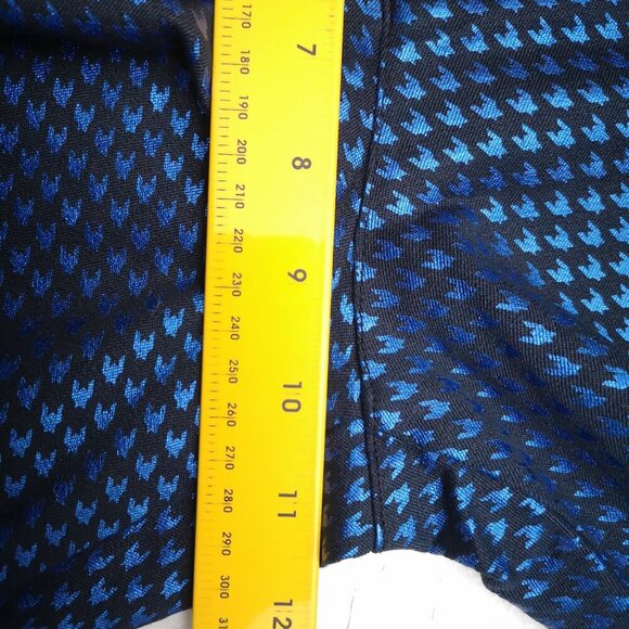 Old Navy Pixie Slim Leg Ladies Size 12 Royal Blue & Black Houndstooth Pants - Picture 13 of 14